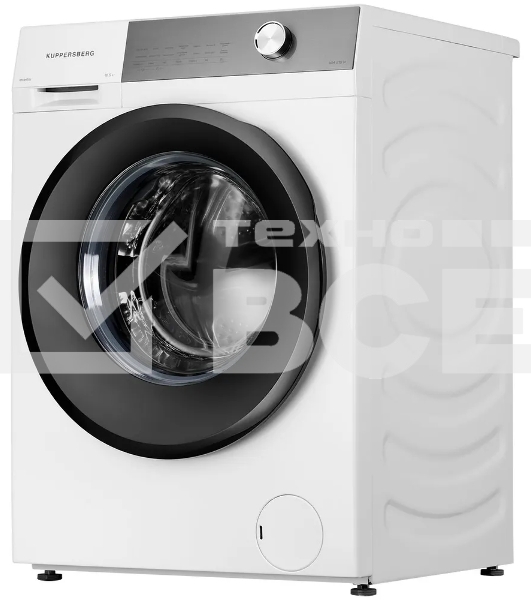 Стиральная машина Kuppersberg WM 610 W, High-Tech, загрузка 10.5 кг, 14 программ, 1400 об/мин. сенсорное/механическое управление, инверторный двигатель, функция пара, отложенный старт, самодиагностика, блокировка от детей, энергоэффективность А+++, цвет б
