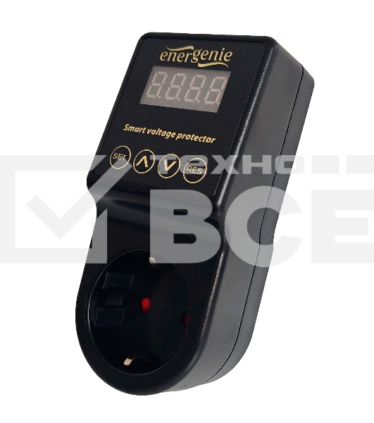 Реле напряжения c дисплеем Energenie EHB8-3, 15A, черное