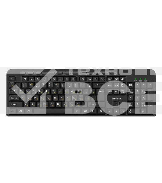 Комплект клавиатура+мышь ExeGate MK150 проводной, USB, 1200 DPI, чёрный