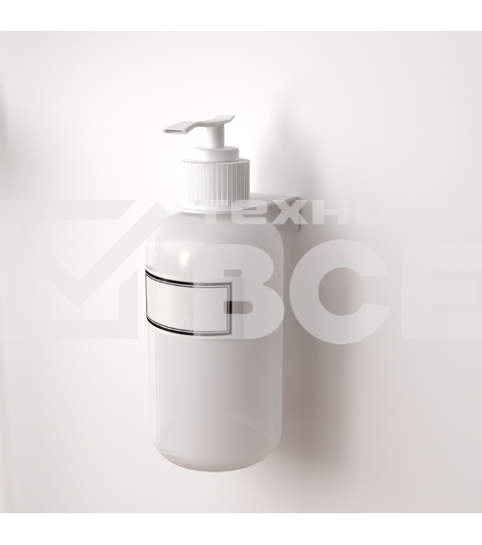 Держатель дозатора для жидкого мыла и шампуней Rexant на 1 флакон настенный, белый