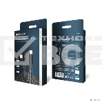 Кабель Rexant Type-C – Type-C, 5А, 100Вт, 1м, в черной нейлоновой оплетке, с угловым штекером и световой индикацией, фото3