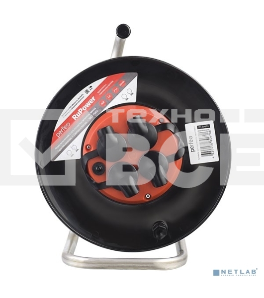 Удлинитель на катушке PERFEO (PF-B4677) 'RU POWER', с/з, 4 гнз - 20 м