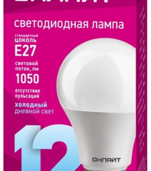 Лампа светодиодная ОНЛАЙТ 90116 OLL-A60-15-230-6.5K-E27-PROMO
