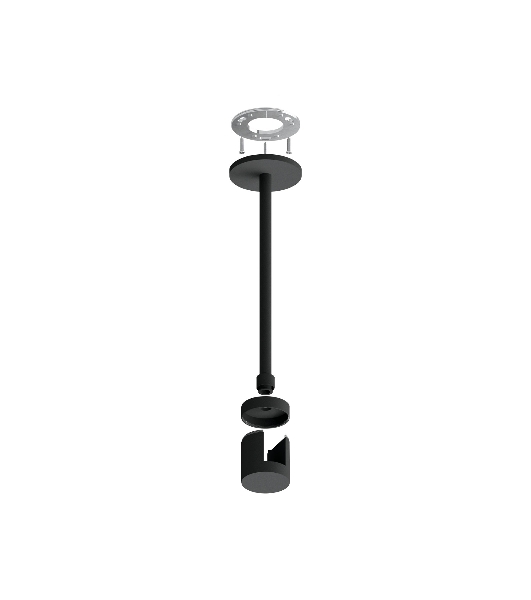 Крепеж накладной A9227 BK черный D20*200mm