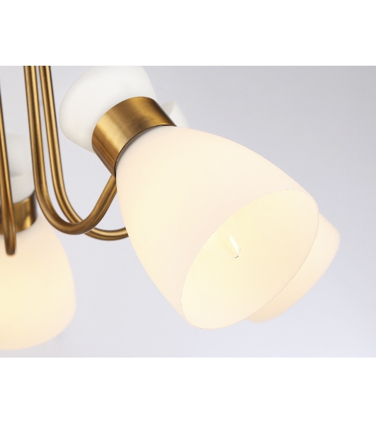 Светильник Ambrella light TR3218/5 GD/FR золото/белый матовый E27*5 max 40W D580*290