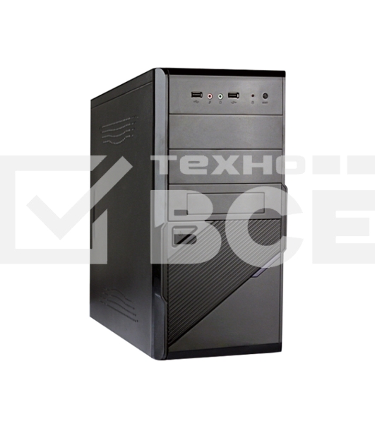 Компьютерный корпус Exegate EX284021RUS Minitower BA-201 Black, mATX, <AA500, 80mm>, 2*USB, Audio