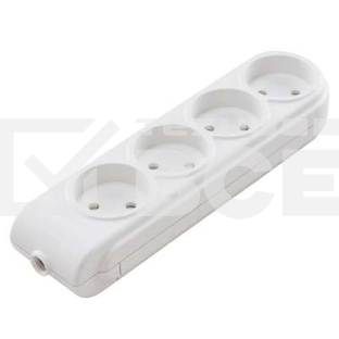 Колодка удлинителя 4-м без заземл. защ. шторки Makel N4010000