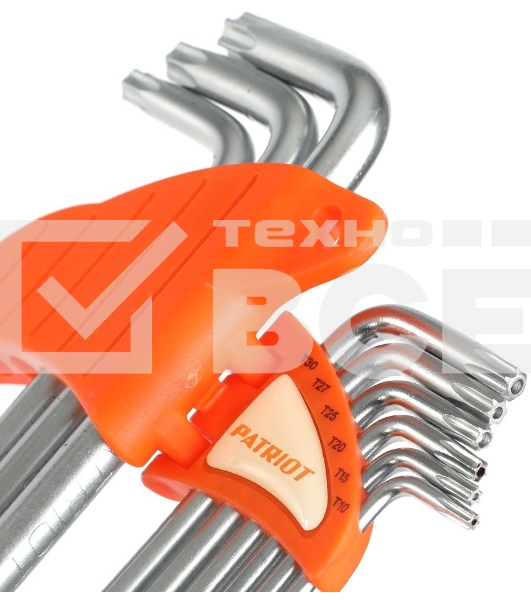 Набор ключей PATRIOT SKТ-9L, TORX, длинные, T10-T50, CRV, 9 шт