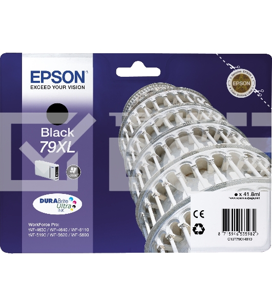 Картридж струйный EPSON T7901 черный повышенной емкости для WF-5110DW/WF-5620DWF