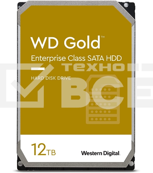 Жесткий диск SATA 12TB 7200RPM 6GB/S 256MB GOLD WD121KRYZ WDC 3.5