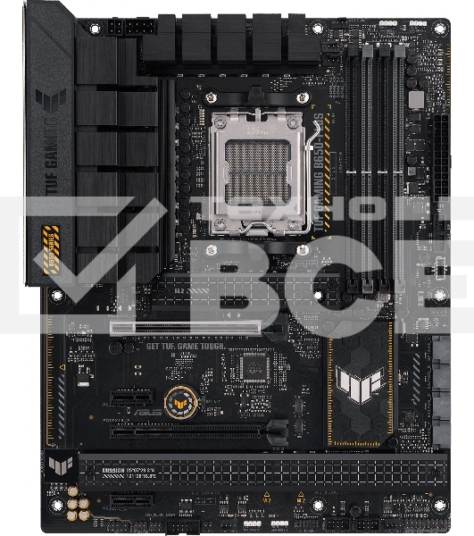 Материнская плата ASUS TUF GAMING B650-PLUS, AM5, AMD B650, 4xDDR5, 4xSATA, 3xM.2, 1xPCI-E 4.0 x16, 1xPCI-E 4.0 x4, 2xPCI-E x1, 1xHDMI, 1xDP, 1x 2.5Gb LAN, 2xUSB-A 3.2 Gen 2, 1xUSB-A 3.2 Gen 2x2, 1xUSB-C 3.2 Gen 2, 5x3.5 мм, 7.1, ATX