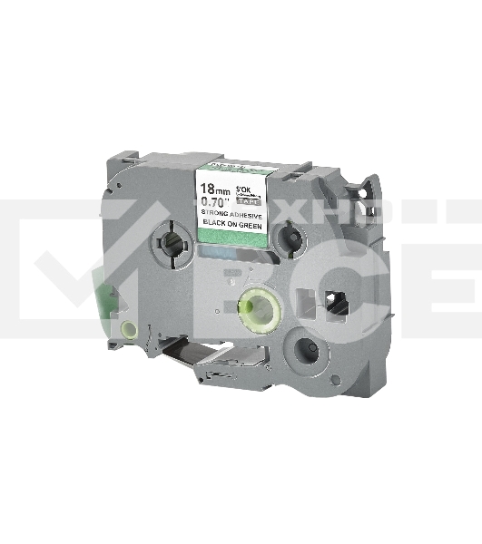 Кассета с лентой S'OK by Sakura Printing TZES741 для Brother, черный на зеленом, 18мм/8м, наклейка