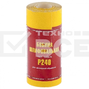 Шкурка Россия на бумажной основе,LP41C,зерн. Р240,мини-рулон 75634