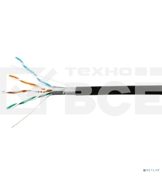 Кабель SkyNet Standart FTP outdoor 4x2x0,48, медный, FLUKE TEST, кат.5e, однож., 100 м, box, черный