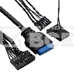 Компьютерный корпус Minitower ExeGate mEVO-7807-NPX500 (mATX, БП 500NPX 12см, 1*USB+1*USB3.0, черный 1x12см с RGB подсветкой), фото4