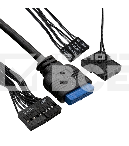 Компьютерный корпус Minitower ExeGate mEVO-7807-NPX500 (mATX, БП 500NPX 12см, 1*USB+1*USB3.0, черный 1x12см с RGB подсветкой)