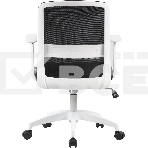 Кресло компьютерное Cactus CS-WMC333-BK черный, сиденье черный, сетка/ткань, низк.спин. крестов. пластик, пластик белый, фото9