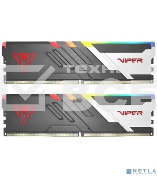 Оперативная память Patriot Viper Venom, DDR5, 32GB (2x16GB), 7200MHz, CL34, с радиаторами, RGB, черный