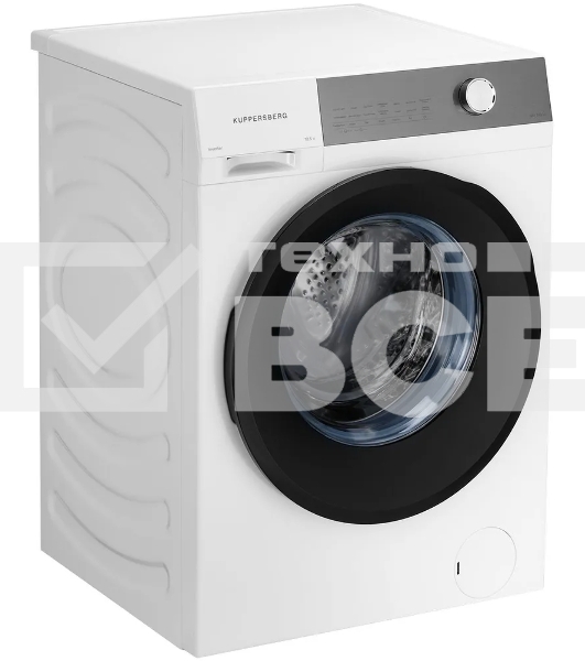 Стиральная машина Kuppersberg WM 610 W, High-Tech, загрузка 10.5 кг, 14 программ, 1400 об/мин. сенсорное/механическое управление, инверторный двигатель, функция пара, отложенный старт, самодиагностика, блокировка от детей, энергоэффективность А+++, цвет б