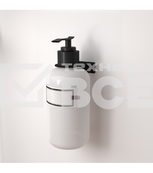 Держатель дозатора для жидкого мыла и шампуней Rexant на 1 флакон настенный, черный