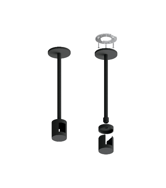 Крепеж накладной A9227 BK черный D20*200mm