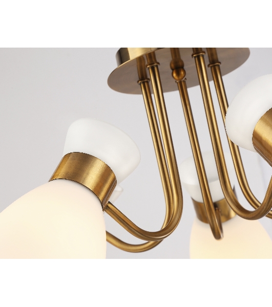 Светильник Ambrella light TR3218/5 GD/FR золото/белый матовый E27*5 max 40W D580*290