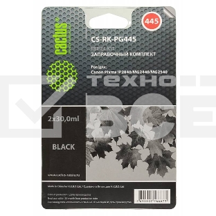 Заправочный набор Cactus CS-RK-PG445 черный для Canon Pixma MG2440/MG2540 (2*30ml)