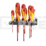 Набор отверток GROSS 12950 диэлектрических до 1000в тестер crmo двухкомпонентные рукоятки (8шт.), фото3