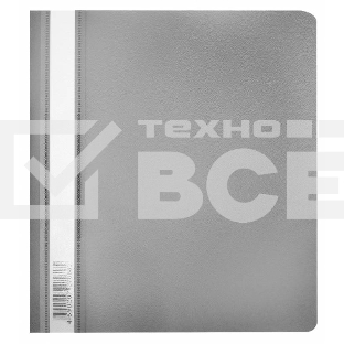 Папка-скоросшиватель Бюрократ Люкс -PSL20A5GREY A5 прозрач.верх.лист пластик серый 0.14/0.18
