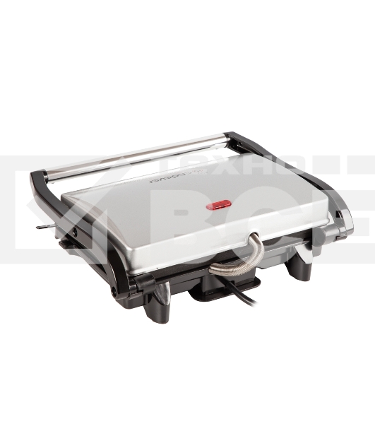 Электрогриль Endever Grillmaster 115, 1500 Вт, авто терморегулятор, антипригарное покрытие, индикатор нагрева, серебристый/черный