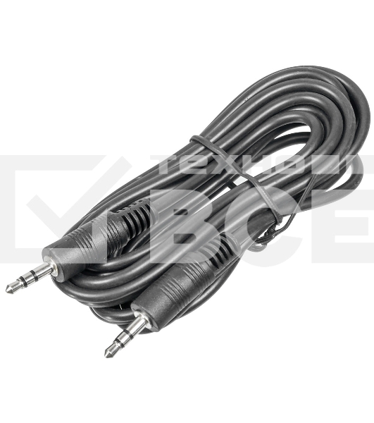 Кабель соединительный аудио-видео Buro BAAC002-2 Jack 3.5 (m)/Jack 3.5 (m) 2м. черный