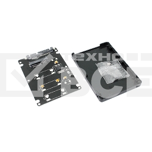 Бокс для SSD диска MSATA с выходом SATA пластиковый, черный