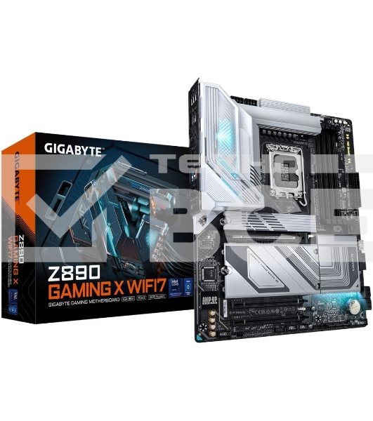 Материнская плата Gigabyte Z890 GAMING X WIFI7, LGA 1851, Intel Z890, 4xDDR5, 4xSATA, 4xM.2, 1xPCIe 5.0 x16, 2xPCIe 4.0 x4, 1xDP, 1xUSB-C, 1x 2.5Gb LAN, 3xUSB-A 3.2 Gen 1, 2xUSB-A 3.2 Gen 2, 4xUSB-A 2.0, 1xUSB4, 2x3.5 мм, 7.1, ATX