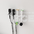 Держатель Rexant для хранения зубных щеток и насадок, монтаж без сверления, белый, фото 1