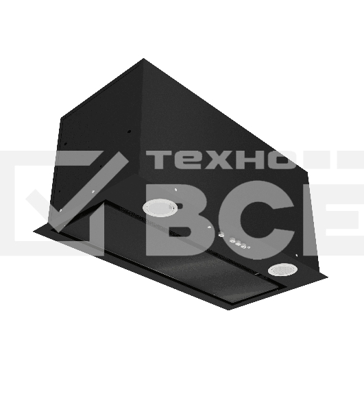 Вытяжка встраиваемая Elikor Cube 60П-1000 черный, 60 см, 1000 куб. м/ч, 54 дБ