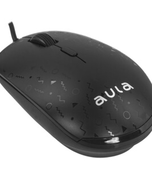 Мышь проводная AULA AM106 черный, 2000 dpi, USB, кнопки - 4