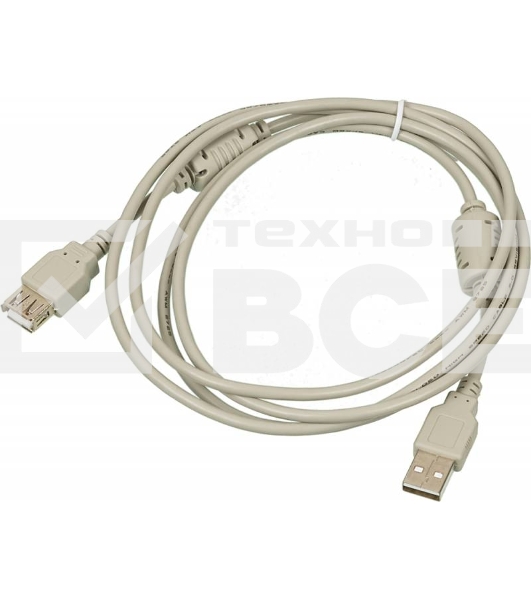 Кабель-удлинитель USB2.0 USB2.0-AM-AF-1.8M-MG USB A (m)/USB A (f) 1.8м феррит.кольца