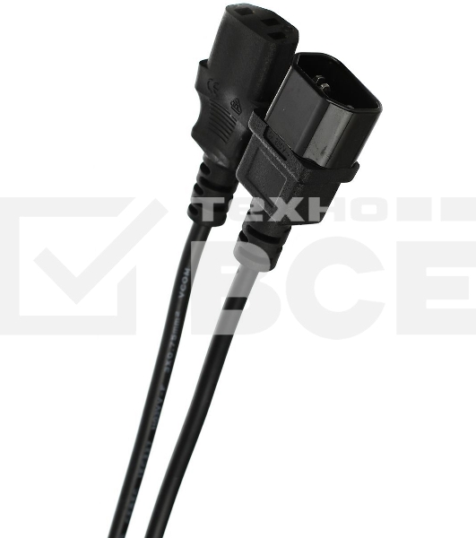 Кабель VCOM CE001-CU0.75-1.8 Кабель монитор - компьютер 220V (UPS -> устройство) VCOM <VDE> 3Gx0.75мм (CE001-CU)1.8м