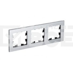 Рамка 3-м AtlasDesign Nature металл серебр. SchE ATN312103