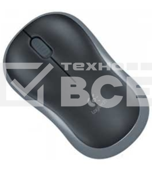 Мышь беспроводная Logitech M185 серый/черный, 1000 dpi, радиоканал, USB, кнопки - 3