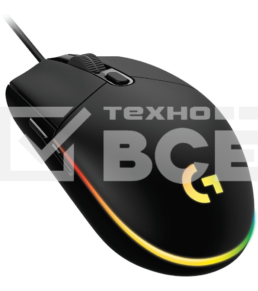 Мышь проводная Logitech G102 LIGHTSYNC черный, 8000 dpi, USB, кнопки - 6