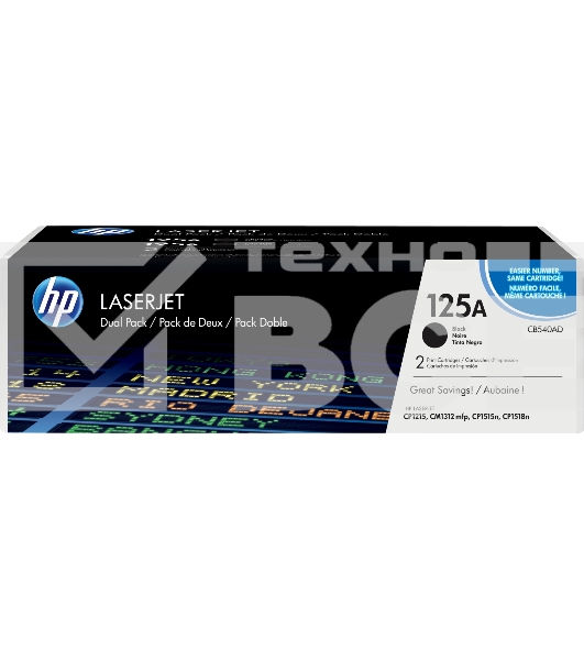 Картридж лазерный HP CB540AD черный двойная упаковка для CLJ CP1215/CP1515/CP1518 2 х 2200стр.