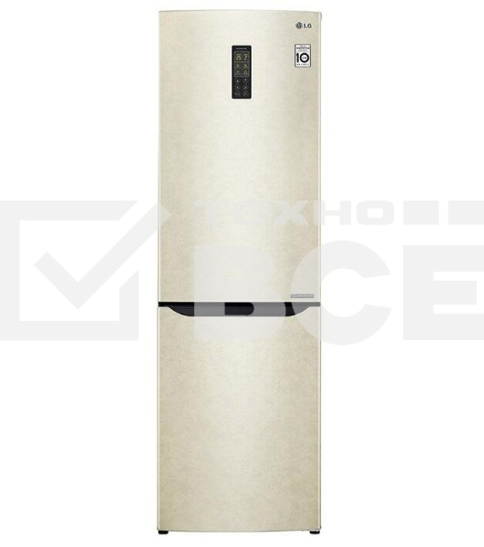 Холодильник LG GA-B419SEUL бежевый двухкамерный 223/79л морозилка снизу, No Frost