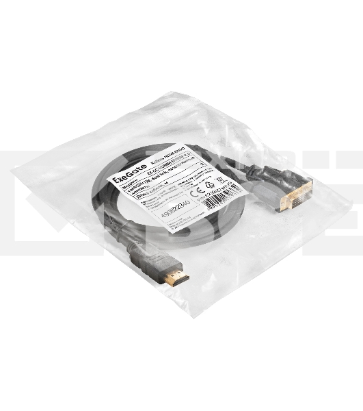 Кабель HDMI-DVI-D ExeGate EX-CC-HDMIM-DVI2M-2.0 (19M/(24+1)M, dual link, 2м, позолоченные контакты)