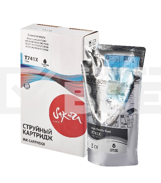 Контейнер с чернилами Sakura C13T741X00 (T741X BK) для Epson, черный , 1000 мл.