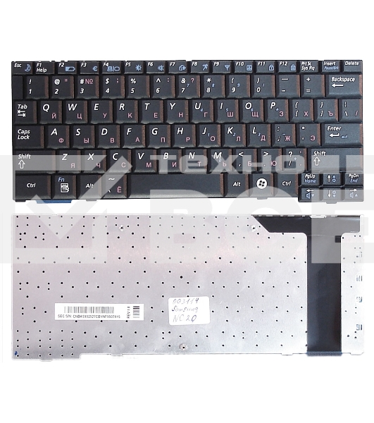 Клавиатура для ноутбука Samsung NC20, черная