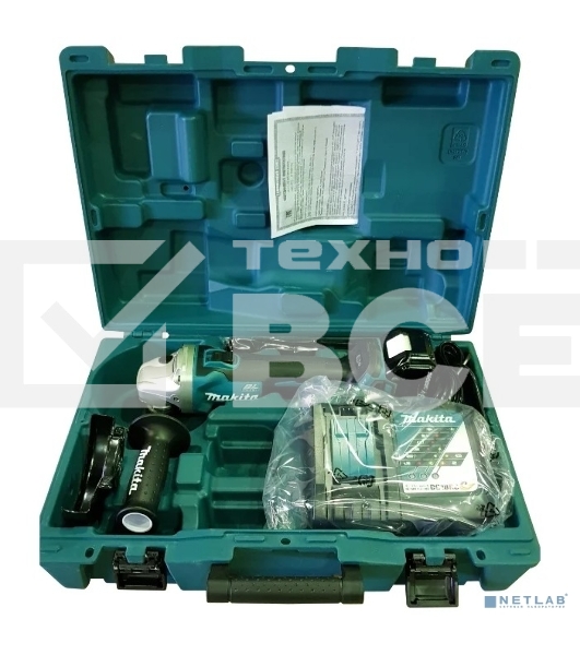 УШМ MAKITA DGA504RF ф125мм 18В 1х3А·ч Li-ion 8500об/м 2.5кг,чем,пл пуск,anti-restart,б/щет