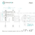 Кронштейн ONKRON FM1 для телевизора 17