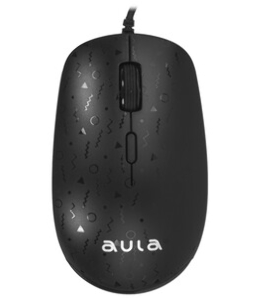 Мышь проводная AULA AM106 черный, 2000 dpi, USB, кнопки - 4