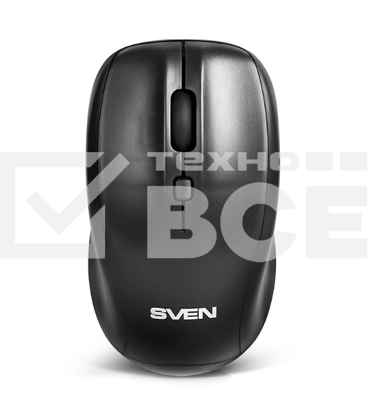 Мышь беспроводная SVEN RX-305 черный, 1600 dpi, радиоканал, USB, кнопки - 4